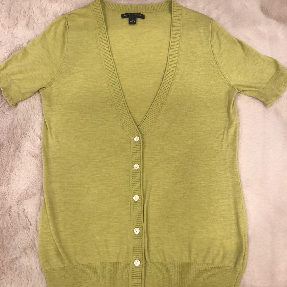 Banana Republic Lemon-Lime short sleeve cardigan, Size S